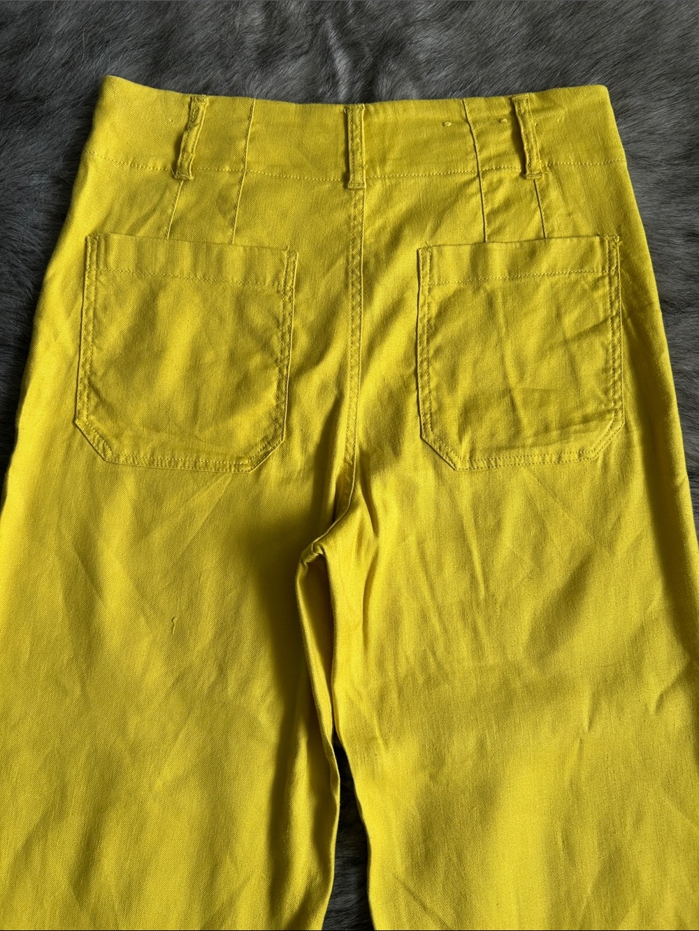 Mustard Wide-Leg Women's Pants - Picture 8 of 10